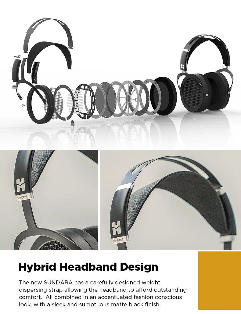 Planar Magnetic Over-Ear Headphones High Fidelity Metal Design