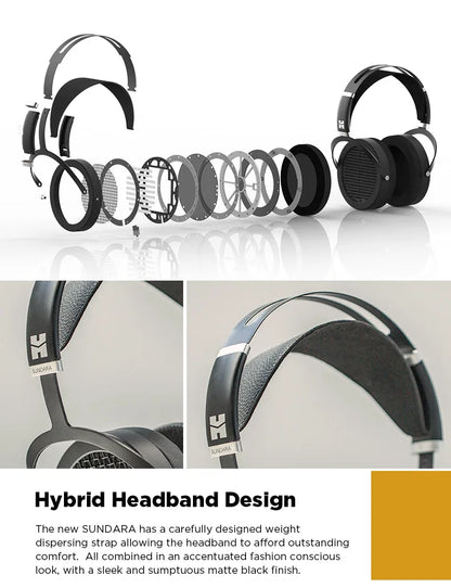 Planar Magnetic Over-Ear Headphones High Fidelity Metal Design