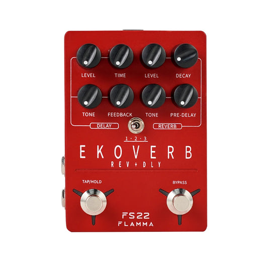 Dual Reverb Delay Pedal with Freeze and Trail Function
