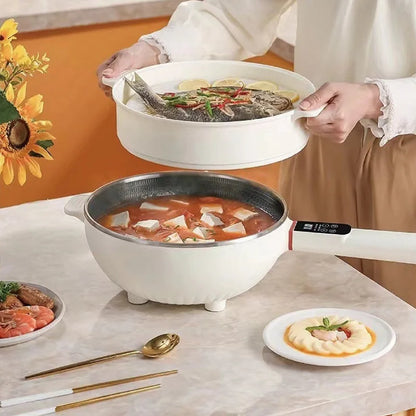 4.5L Electric Frying Pot with Steamer Multi-Function Cooker