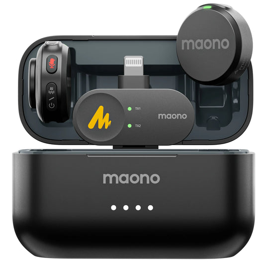 Wireless Lapel Microphone for iPhone with Noise Cancellation