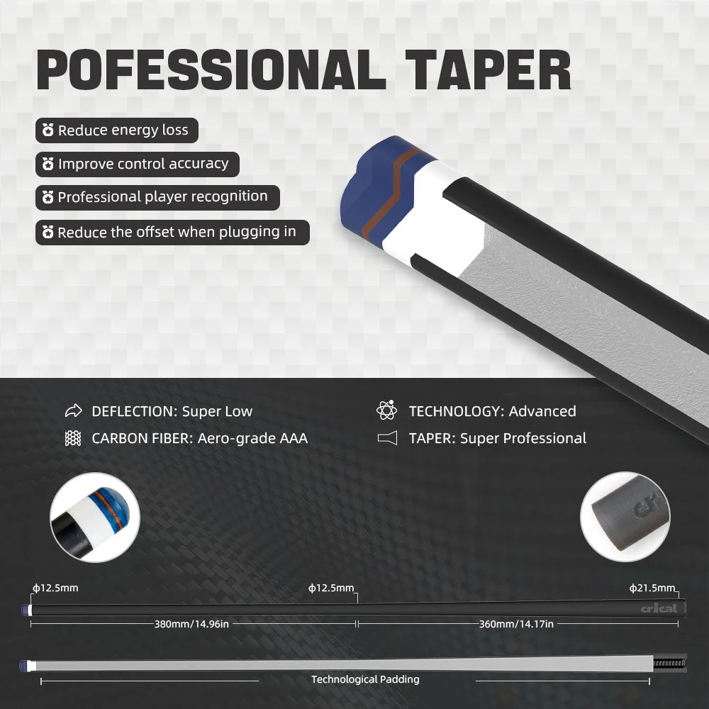 Protective Carbon Fiber Pool Cue Case for Professionals