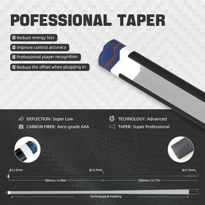 Protective Carbon Fiber Pool Cue Case for Professionals