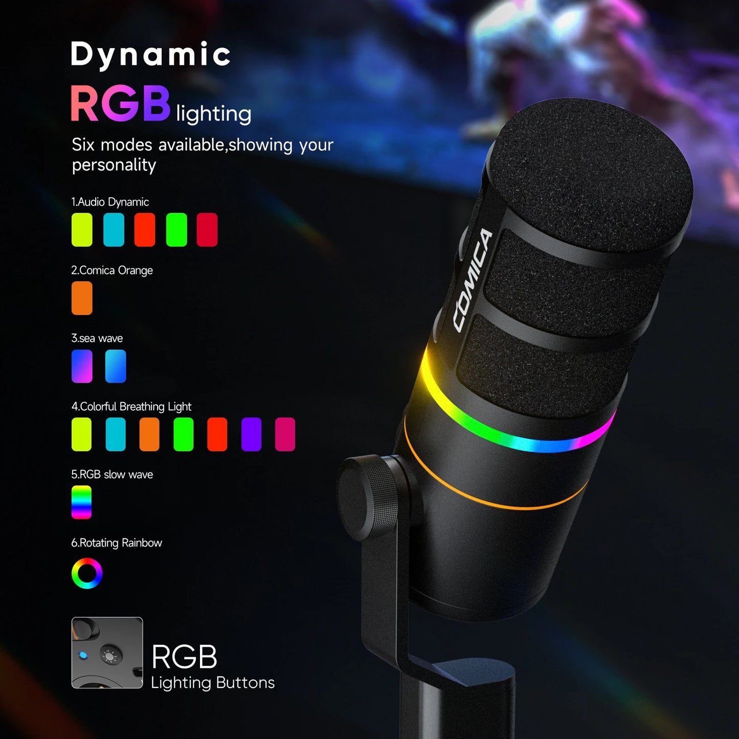 Portable D10D PRO White USB/XLR Gaming Microphone