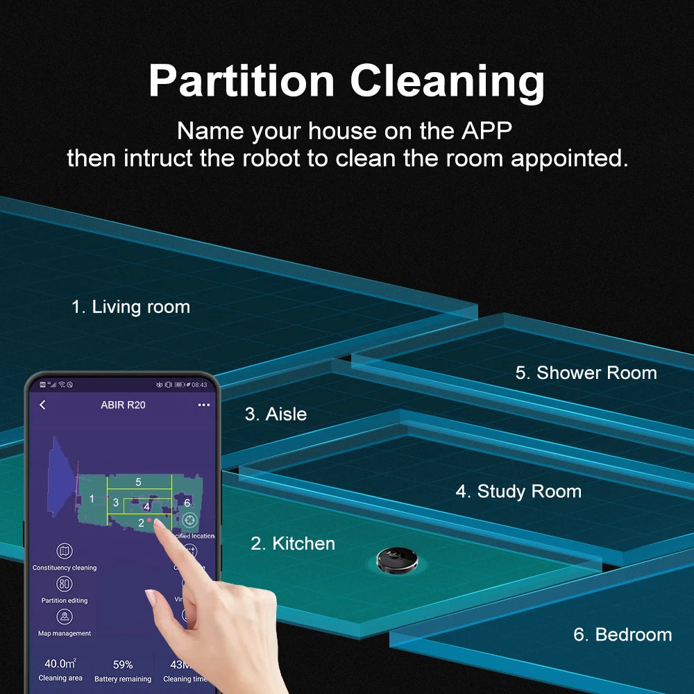 Smart Robot Vacuum Cleaner with UV Cleaning and Mapping