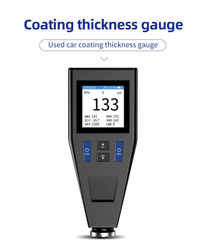 Portable Digital Paint Gauge for Car Surface Measurement