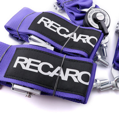Heavy Duty 4 Point Seat Belt Harness Purple