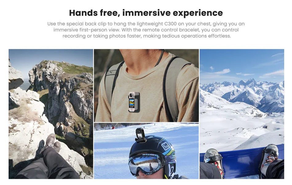 White 4K Sports Camera with Image Stabilization