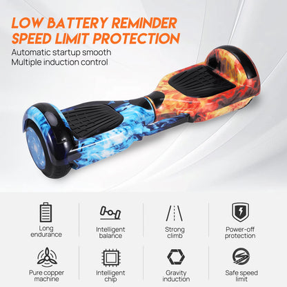 Self Balancing Hoverboard with Bluetooth Speaker LED Blue