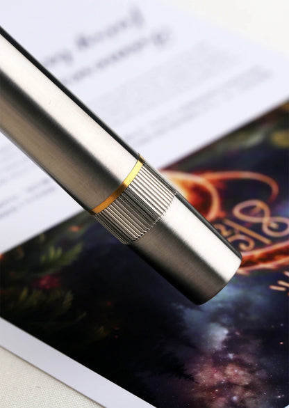 Silver Titanium Alloy Fountain Pen F 0.5mm Nib