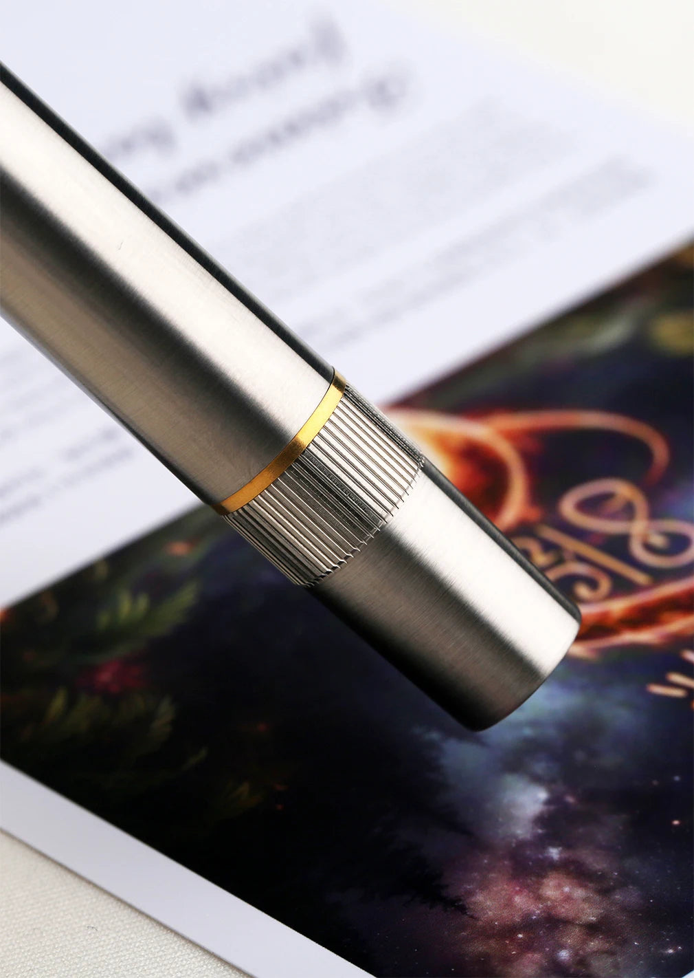 Premium Silver Fountain Pen EF 0.38mm Nib