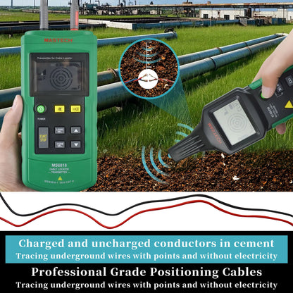 Portable Wire & Cable Tracker with Metal Pipe Locator