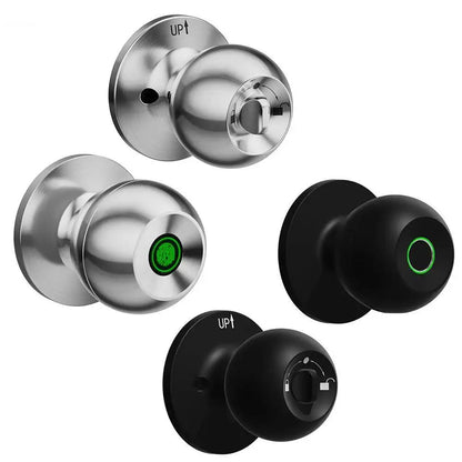 Silver Keyless Fingerprint Door Lock Rechargeable