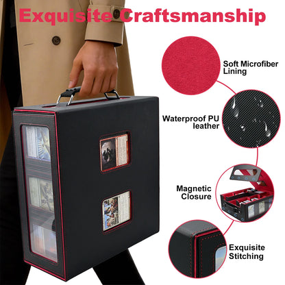 Trading Card Deck Box with 8 Toploaders & Stoppers
