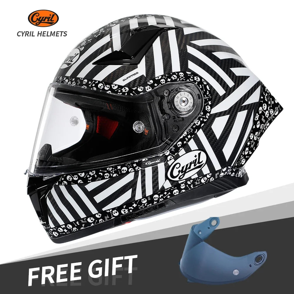 Full Face Carbon Fiber Kevlar Motorcycle Helmet