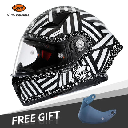 Full Face Carbon Fiber Kevlar Motorcycle Helmet