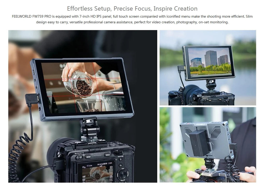 7 Inch Camera Field Monitor 4K HDMI IPS Display
