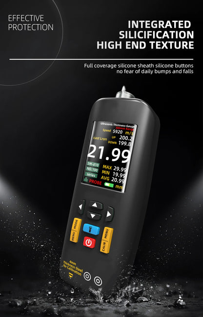 Portable Ultrasonic Thickness Gauge 0.01–300mm