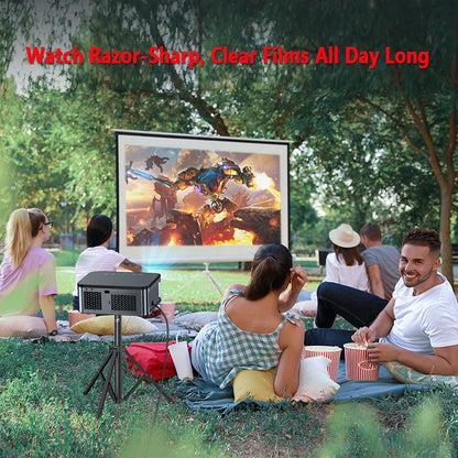 Portable 4K Home Projector 1000ANSI Manual Focus 8G