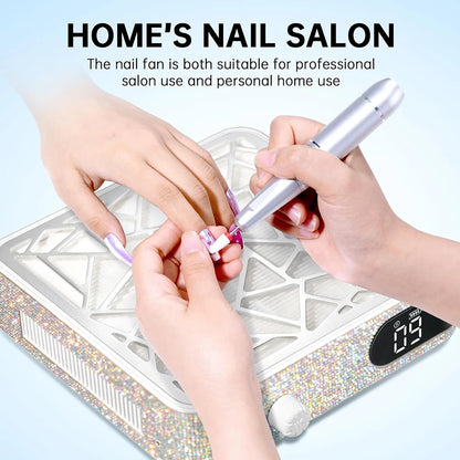 48W Powerful Nail Dust Collector for Acrylic Gel Polish