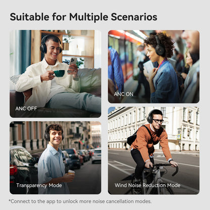 White Rechargeable Bluetooth 6.0 Noise-Cancelling Headset