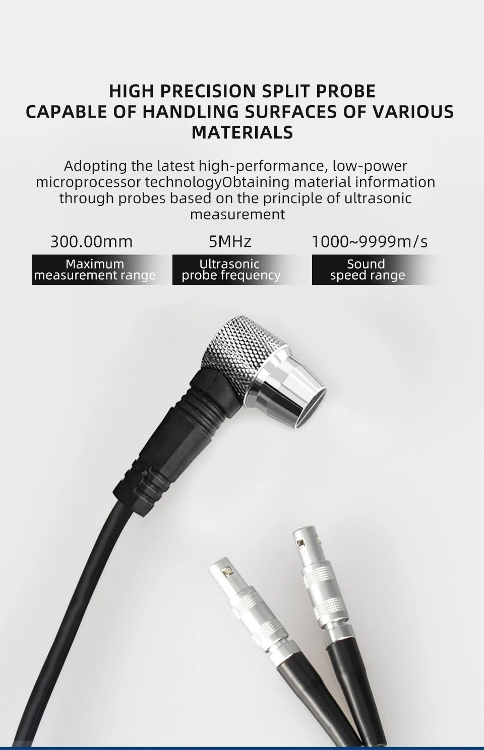 Portable Ultrasonic Thickness Gauge 0.01–300mm