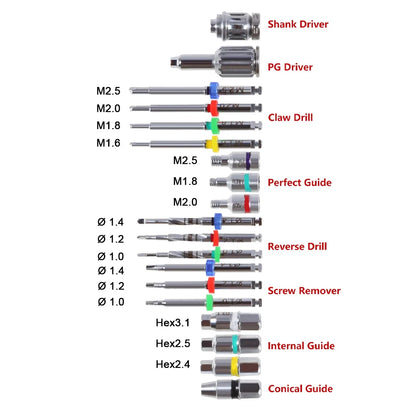 Dental Implant Broken Screw Remover Kit with Surgical Tools