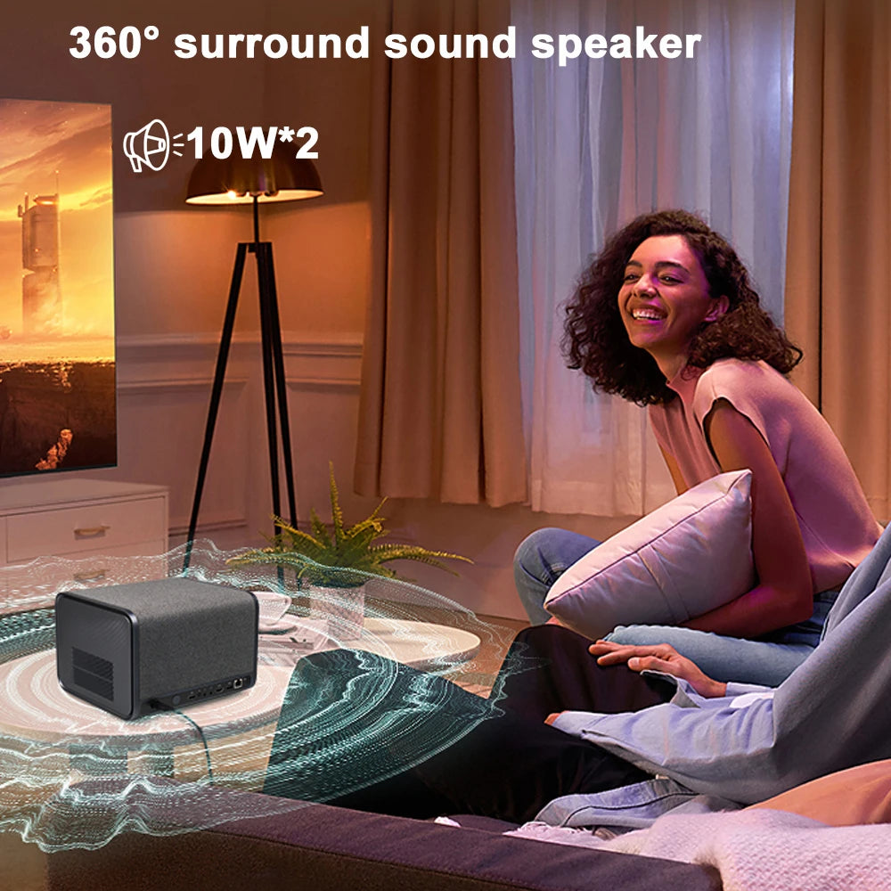 Portable 1080P 4K Smart Projector with Autofocus