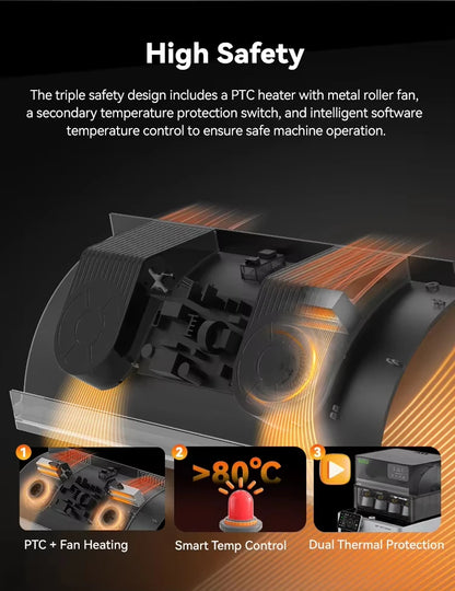 AMS Filament Heater 70°C Drying with Dual-Duct Heating