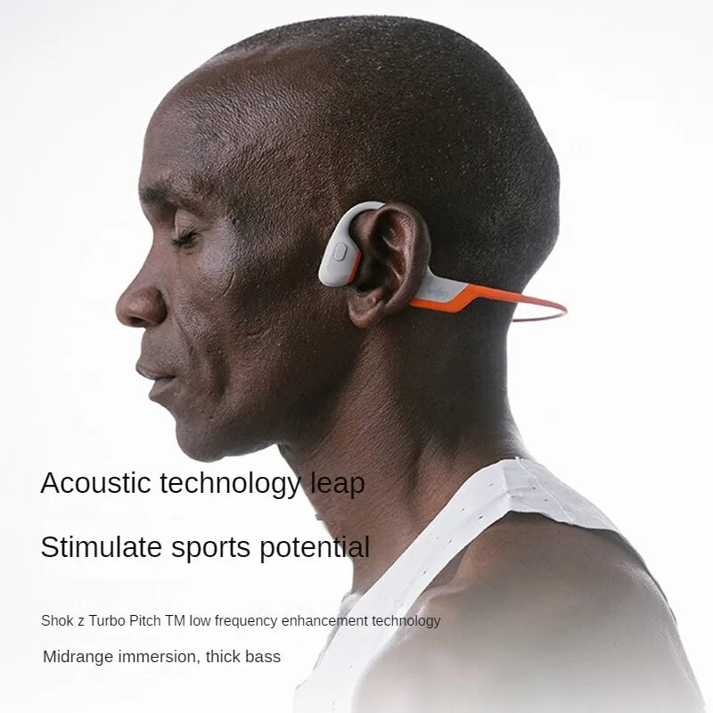 Pink Waterproof Bone Conduction Wireless Sports Headset Bluetooth 5.1