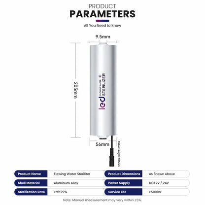 UV LED Water Filter 99.9% Reduction Under Sink System