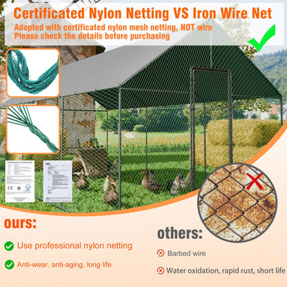 XL Outdoor Duck and Chicken Pen with Weatherproof Roof