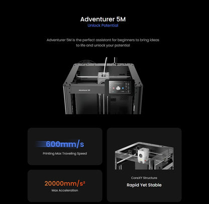 High-Speed 3D Printer with Auto Leveling & PEI Plate