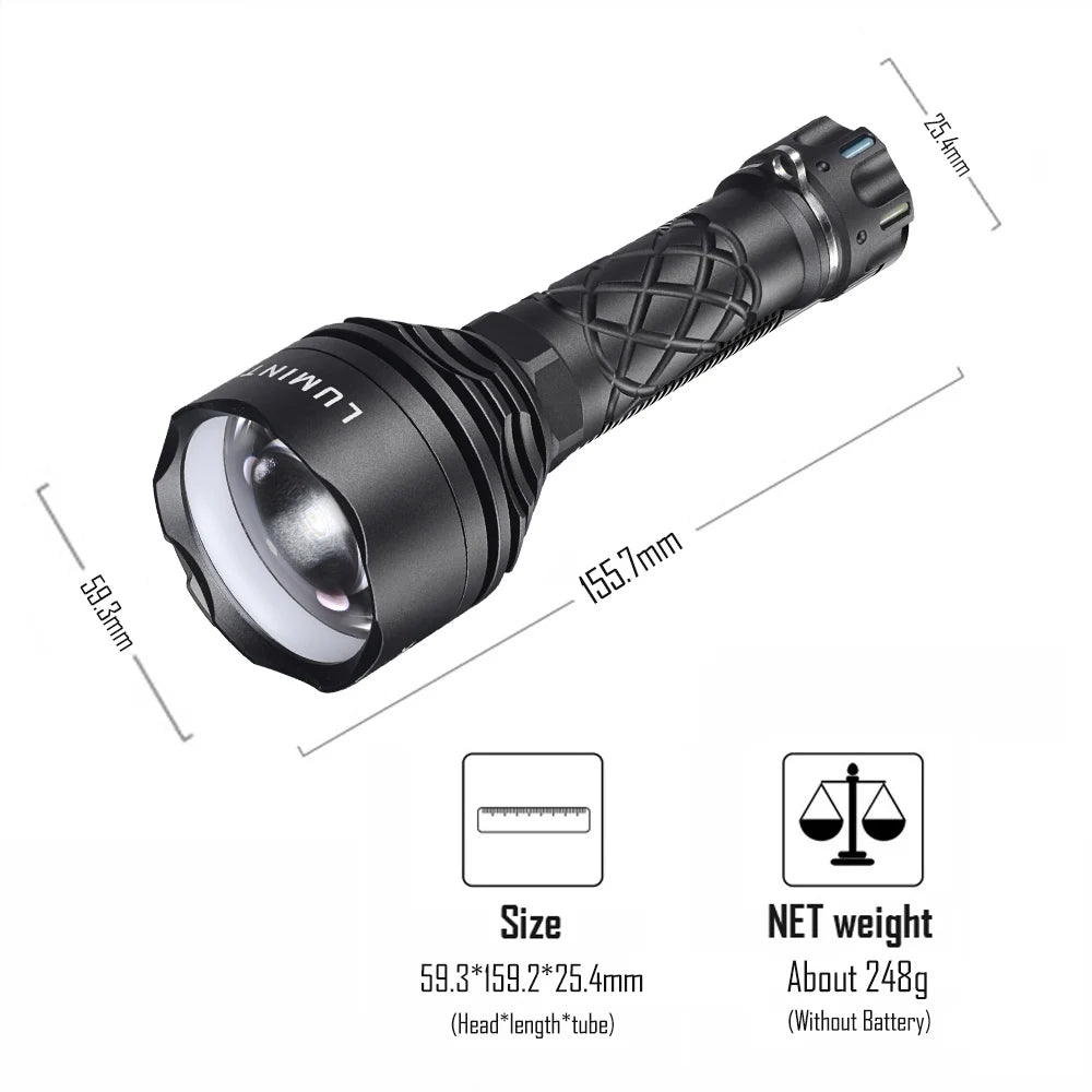 Rechargeable 21700 LEP Flashlight Long‑Range Search Torch