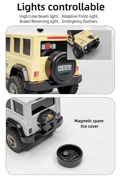 1:43 4WD RC Crawler Mini Off-Road RTR Yellow