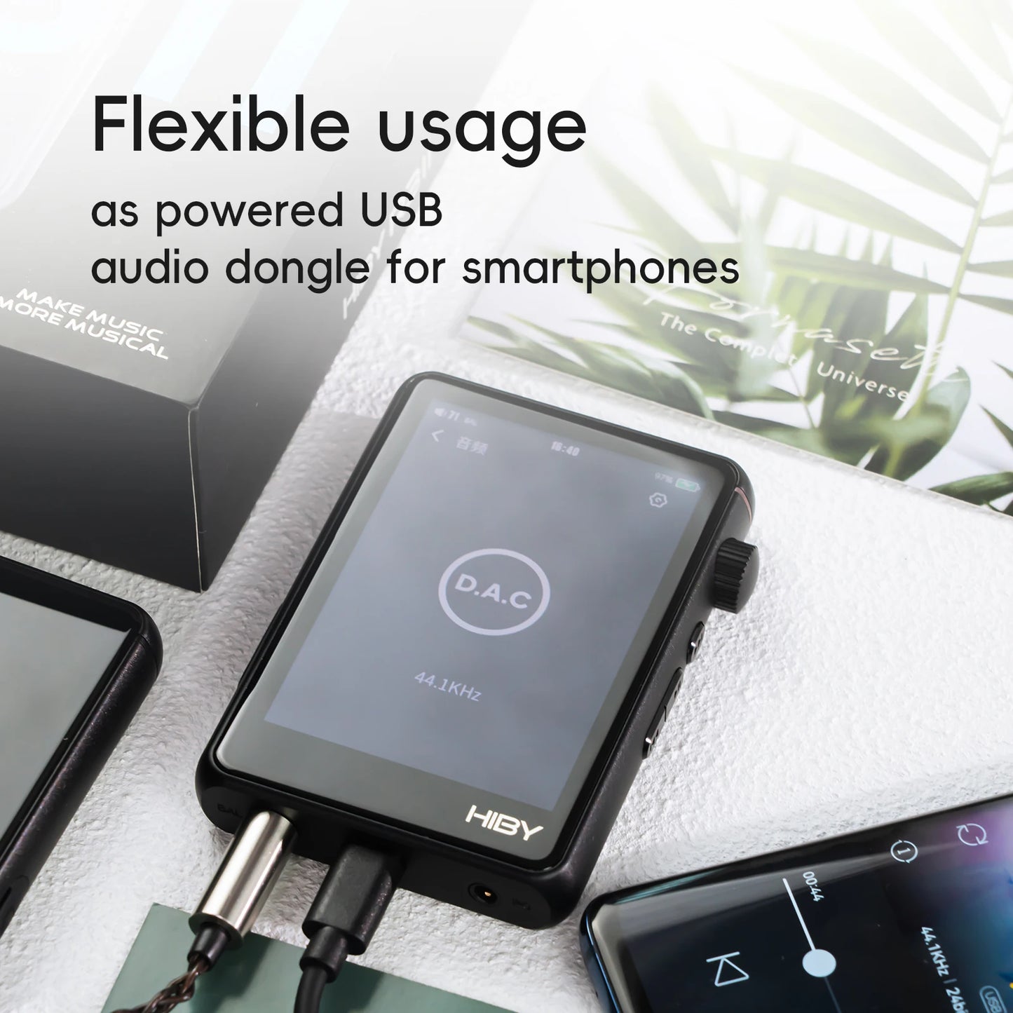 Black Hi-Res Music Player with USB DAC Support