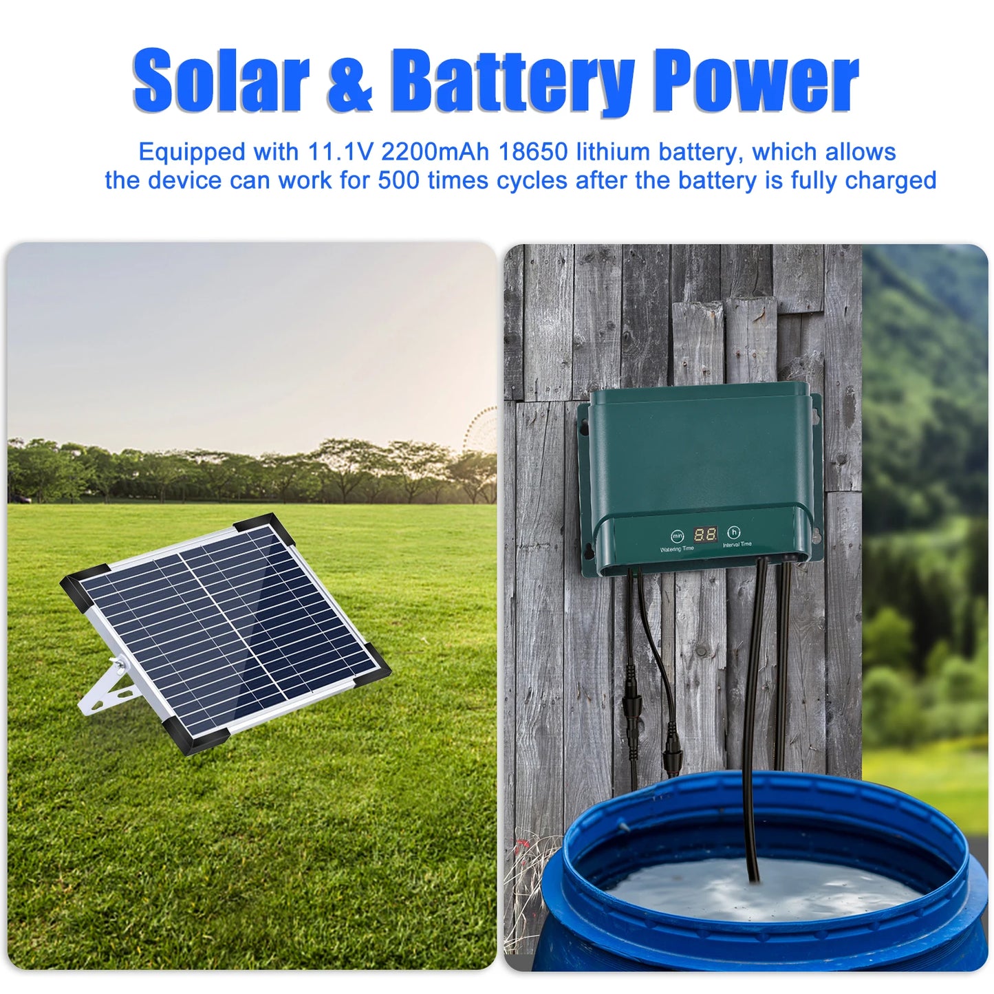 Solar Powered Drip Irrigation System for 50 Plants