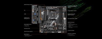 B550M AORUS ELITE Micro-ATX Motherboard AM4 Ryzen