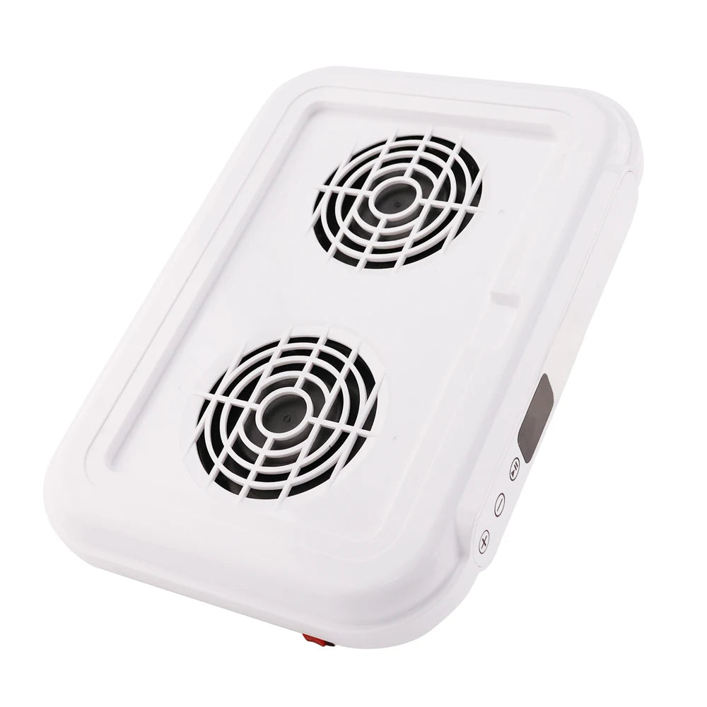 White Adjustable Speed 170W Nail Dust Vacuum with Reusable Filter