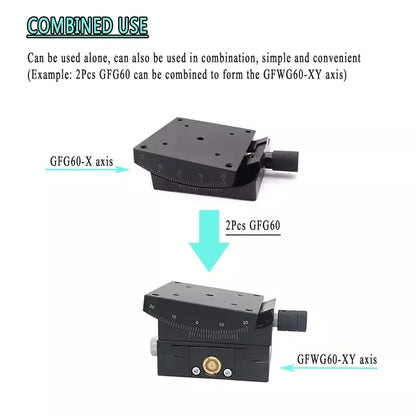 Portable 25x25mm X Axis Goniometer Stage Precision Angle Table