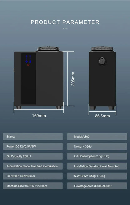 Bluetooth App-Controlled Wall-Mounted HVAC Scent Machine