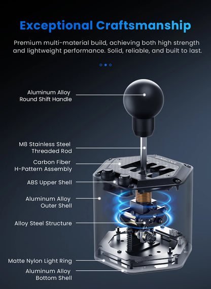 Dual-Mode Racing Shifter H-Type Sequential 6+R 7+R