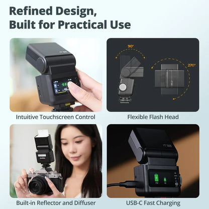 TTL Wireless Camera Flash with Magnetic Mount X5 Trigger