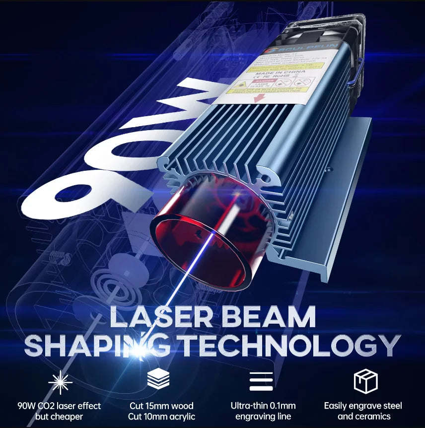 5.5W Laser Engraver 410x420mm Wood Acrylic Cutting Machine