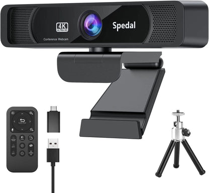 4K HD Webcam 120° Wide Angle with Microphone