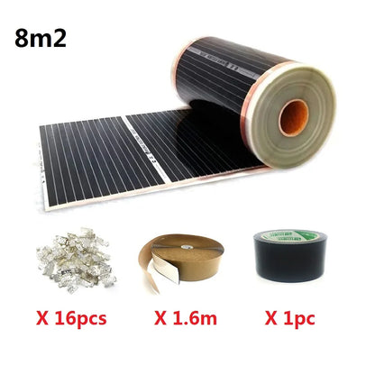 8m Infrared Heating Film 220W Warm Floor Mat 50cm