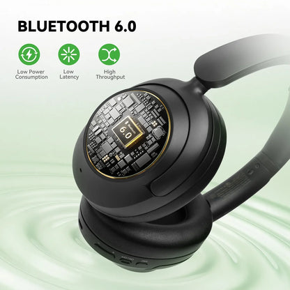 White Rechargeable Bluetooth 6.0 Noise-Cancelling Headset