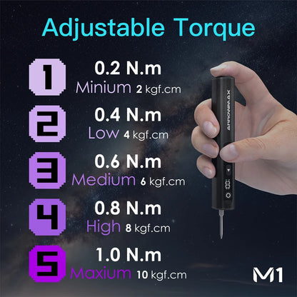 Rechargeable Electric Screwdriver Kit with Multiple Precision Bits