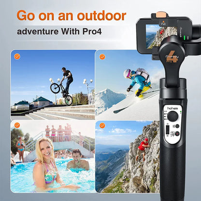 Portable 3-Axis Gimbal for Smooth Action Camera Footage