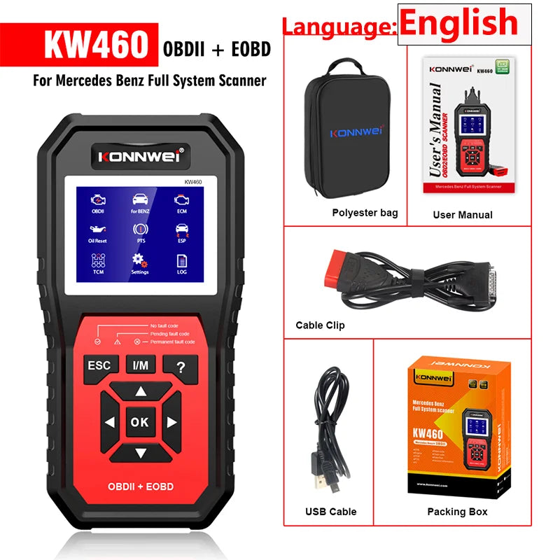 Professional OBD2 Car Diagnostic Scanner Full System Fault Code Reader